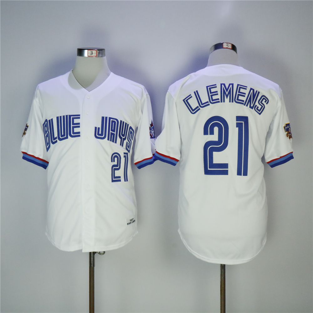 Men Toronto Blue Jays #21 Clemens White MLB Jerseys->toronto blue jays->MLB Jersey